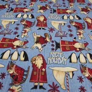 Arctic Holiday Fabric By Debbie Mumm For SSI 1 Yard x 44" Christmas Santa Polar